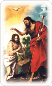 Obrazki święte z modlitwą do Świętego Jana Chrzcieciela