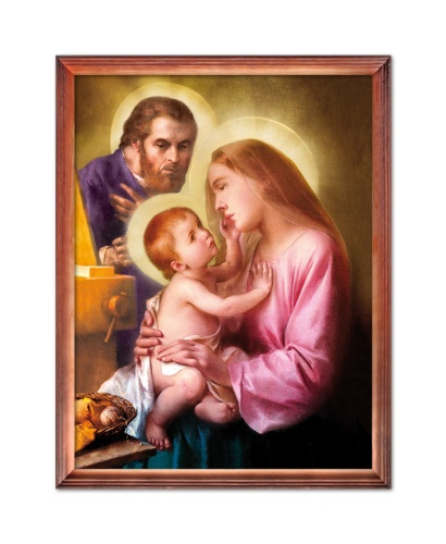 Obraz religijny Święta Rodzina w drewnianej ramie