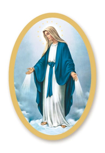 Naklejki na świece Matka Boża Niepokalana - 25 arkuszy