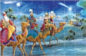 Puzzle Boże Narodzenie- Trzej Królowie - 10 szt.