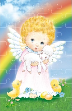 Puzzle Wielkanocne z Aniołkiem - 10 szt.