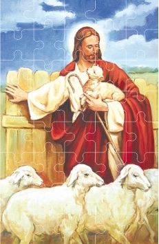 Puzzle z Wielkanocne Dobry Pasterz  - 10 szt