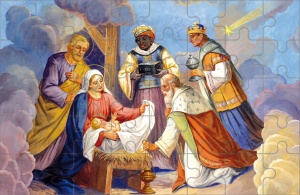 Puzzle Boże Narodzenie Trzej Królowie - 10 szt.