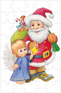 Puzzle Boże Narodzenie-Święty Mikołaj - 10 szt.