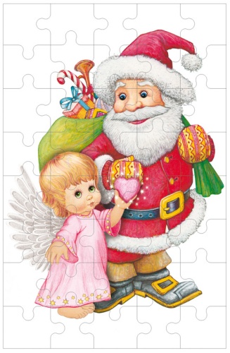 Puzzle Boże Narodzenie-Święty Mikołaj - 10 szt.
