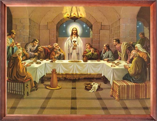 Obraz religijny Ostatnia Wieczerza w drewnianej ramie
