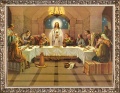 Obraz religijny Ostatnia Wieczerza w ramie z ornamentem
