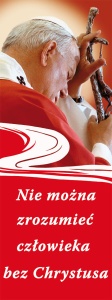 Baner Święty Jan Paweł II 75x200cm