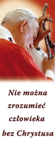Baner Święty Jan Paweł II 75x200cm