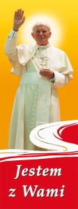 Baner Święty Jan Paweł II 75x200cm