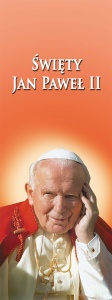 Baner Święty Jan Paweł II 75x200cm