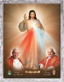 Obraz święty Papież Jan Paweł II, Święty Jan XXIII w ramie szarej z przetarciami