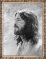 Obraz religjny Jezus Chrystus w ramie z ornamentem