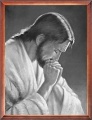 Obraz religijny Jezus Chrystus w ramie drewnianej