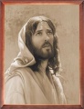 Obraz religijny Jezus Chrystus w ramie drewnianej