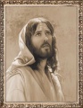 Obraz religijny Jezus Chrystus w ramie z ornamentem