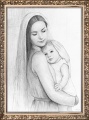 Obraz religijny Matka Boża z Dzieciątkiem Jezus w ramie z ornamentem