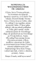 Obrazki święte z modlitwą za wstawiennictwem Świętej Urszuli