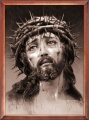 Obraz religijny Jezus Chrystus Umęczony w drewnianej ramie