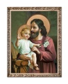 Obraz religijny Święty Józef w ramie z ornamentem