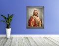 Obraz religijny na płótnie Jezus Chrystus w srebrnej ramie