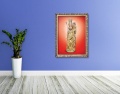 Obraz religijny na płótnie Matka Boża Ludźmierska w ramie z ornamentem