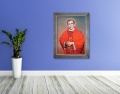 Obraz religijny na płótnie Błogosławiony Ksiądz Jerzy Popiełuszko  w srebrnej ramie