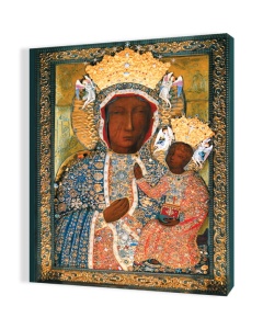 Obraz religijny na płótnie Matka Boża Częstochowska suknia diamentowa