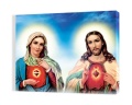 Obraz religijny na płótnie Serce Maryi i Serce Jezusa