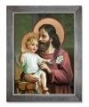 Obraz religijny Święty Józef w ramie srebrnej