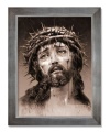 Obraz religijny Jezus Chrystus Umęczony w srebrnej ramie
