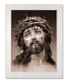 Obraz religijny Jezus Chrystus Umęczony w białej ramie