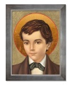 Obraz religijny Dominik Savio w ramie srebrnej