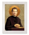 Obraz religijny Święty Jan Bosko w ramie białej