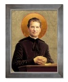 Obraz religijny Święty Jan Bosko w ramie srebrnej