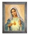 Obraz religijny Serce Maryi w ramie srebrnej