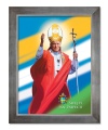 Obraz religijny Święty Jan Paweł II w ramie srebrnej