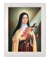 Obraz religijny Święta Teresa w ramie białej