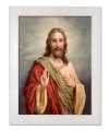Obraz religijny Jezus Chrystus błogosławiący w ramie białej