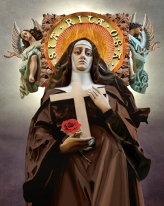 Plakat religijny Święta Rita