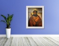 Obraz religijny na płótnie Jezus Chrystus Umęczony - Ecce Homo w białej ramie