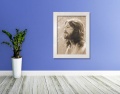 Obraz religijny na płótnie Jezus Chrystus w białej ramie