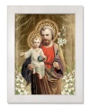 Obraz Święty Józef w białej ramie