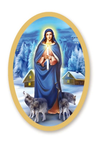 Naklejki na świece Matka Boża Gromniczna - 25 arkuszy