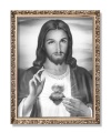 Obraz religijny Najświętsze Serce Jezusa w ramie ornamentowej