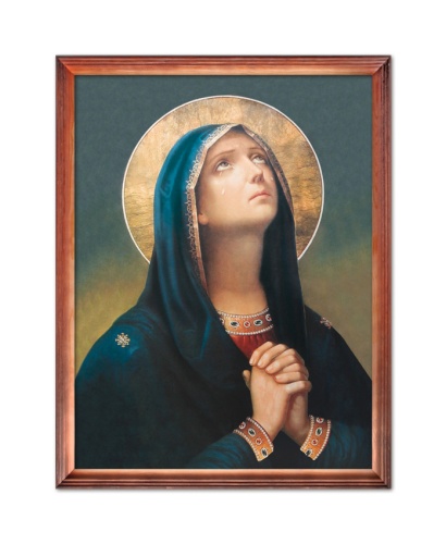 Obraz religijny Matka Boża Bolesna w drewnianej ramie