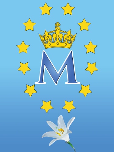 Baner religijny - symbole maryjne 75x100 cm