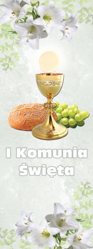 Baner na Pierwszą Komunię Świętą "Pierwsza Komunia Święta" 75x100 cm
