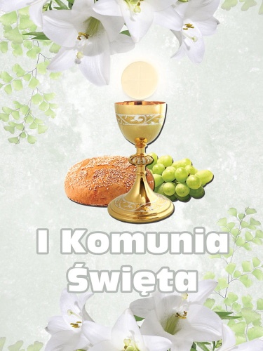 Baner na Pierwszą Komunię Świętą "Pierwsza Komunia Święta" 75x100 cm