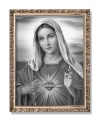 Obraz święty Najświętsze Serce Maryi w ramie z ornamentem